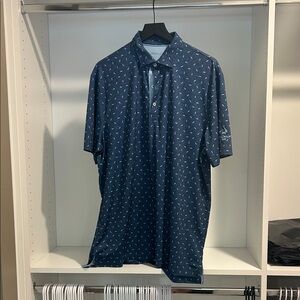 johnnie-O Navy Surfboard Performance Polo